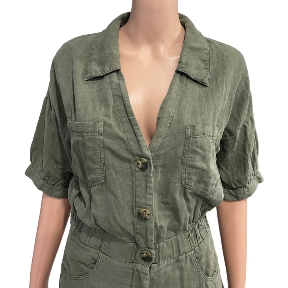 Zara Linen Blend Jumpsuit